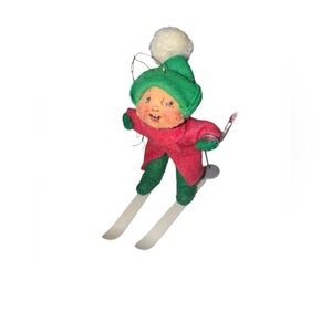 Vintage Annalee Skiing Elf Ornament- 1985 NWT and box